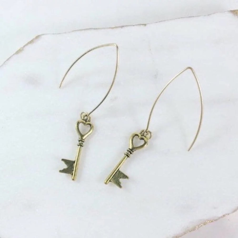 KATY GINGER DESIGNS Key Earrings